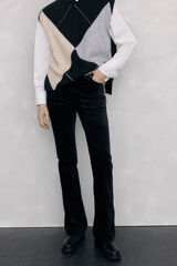 Pedro del Hierro velvet push-up flare pants Black