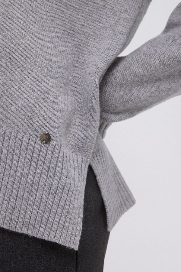 Pedro del Hierro Basic V sweater Grey