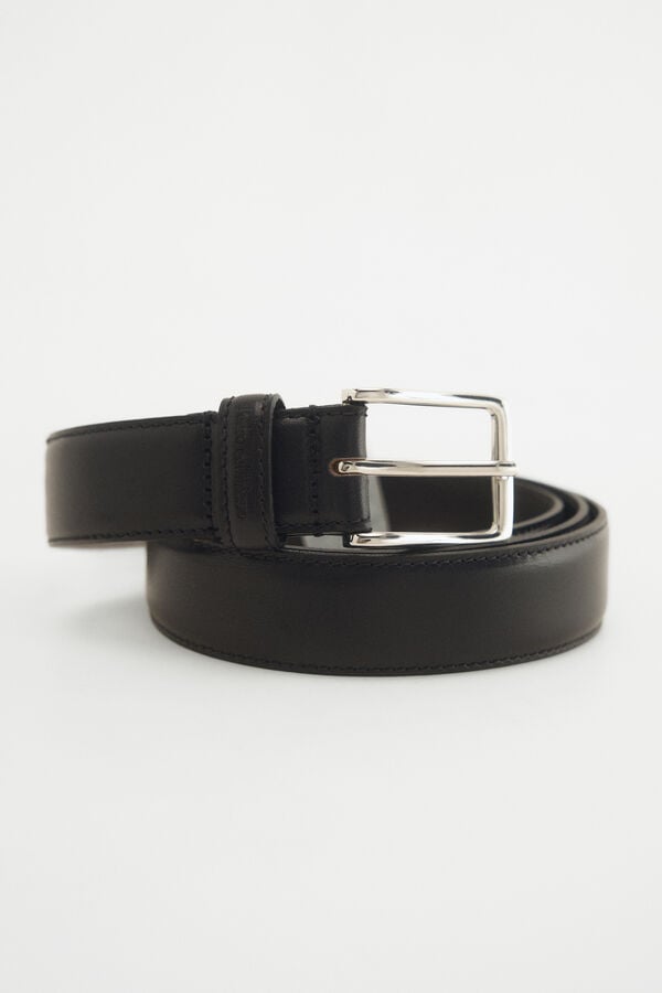 Pedro del Hierro leather dress belt Black