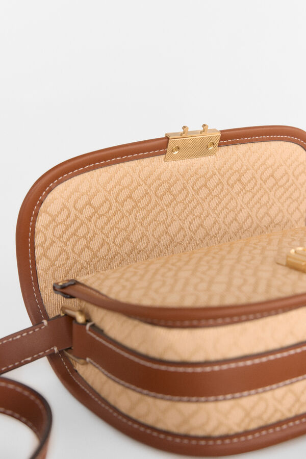 Pedro del Hierro Jacquard crossbody Beige