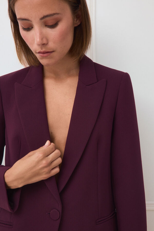 TFP by Tamara Falc&oacute; Blazer cintado Bordeaux