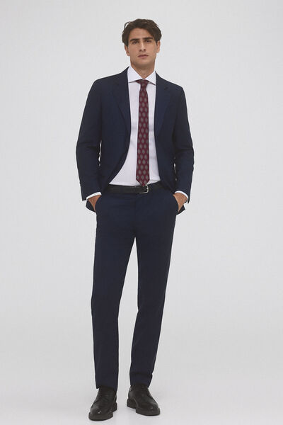 Pedro del Hierro Slim fit checked suit trousers Blue