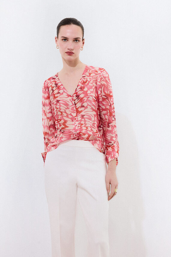 Blusa estampada seda