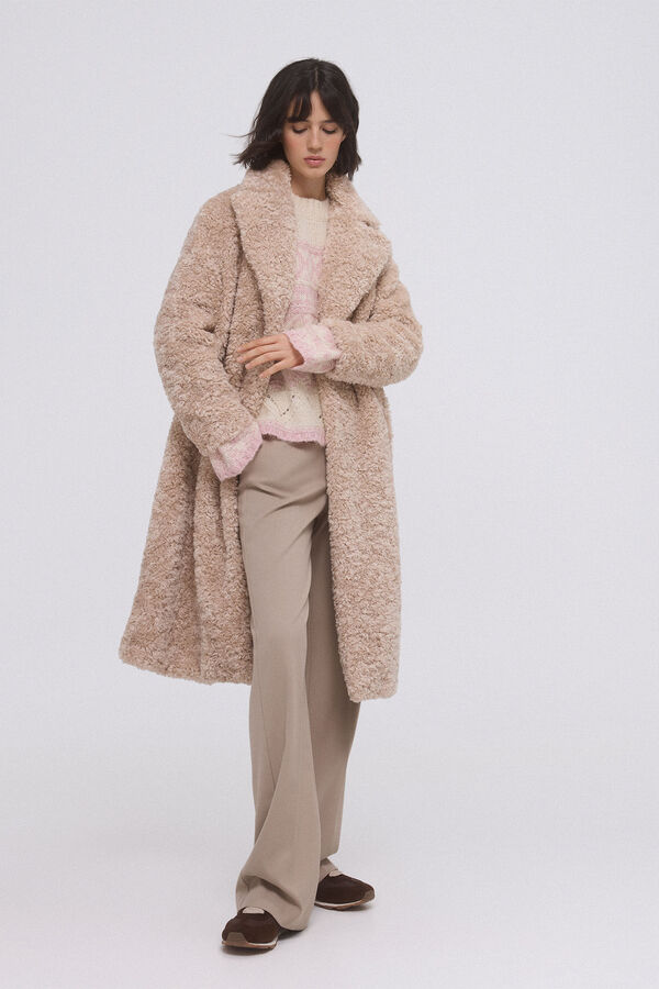 Pedro del Hierro Two-tone jacquard jumper Pink