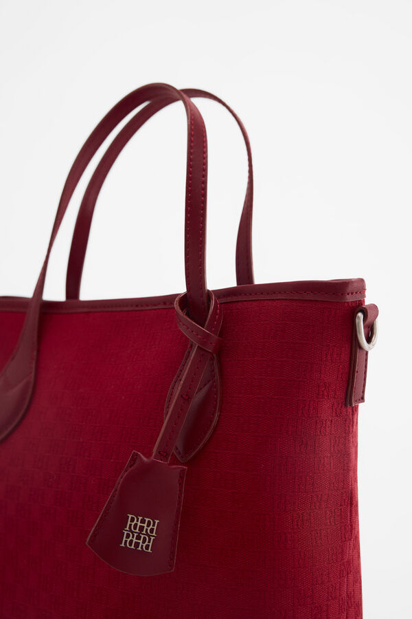 Pedro del Hierro Jacquard medium tote Burgundy