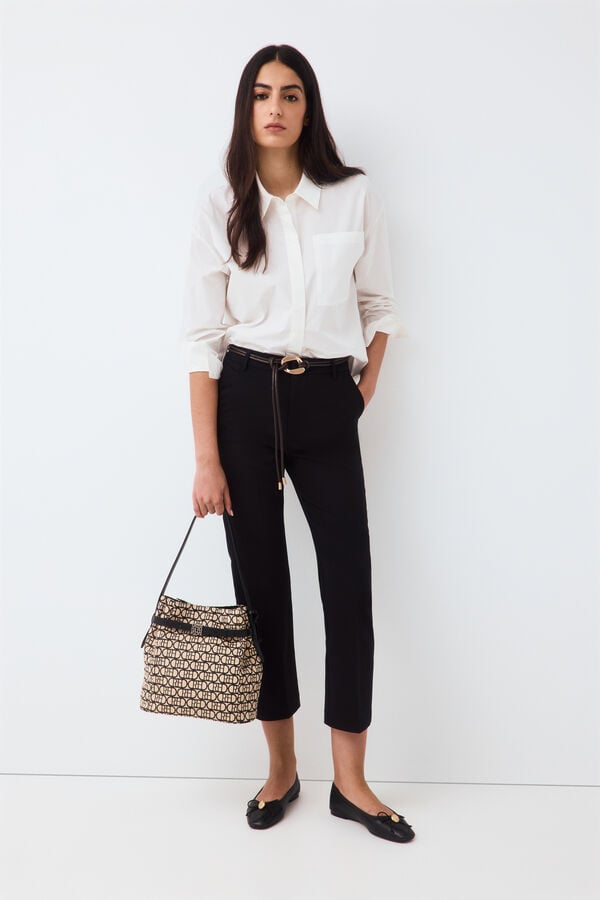 Pedro del Hierro Classic straight trousers Black