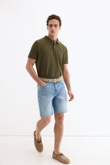 Pedro del Hierro Bermuda 5 bolsillos regular Azul