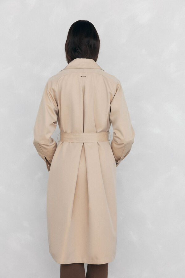 Pedro del Hierro Long trench coat Beige