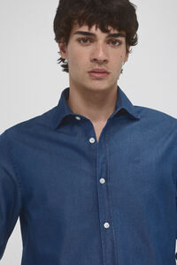 Pedro del Hierro Italian fabric denim shirt Blue