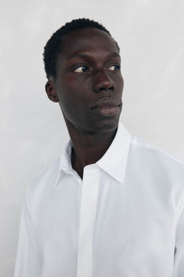 Pedro del Hierro Easy-iron plain shirt White