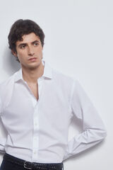 Pedro del Hierro Plain slim fit easy-iron + odour-resistant shirt White