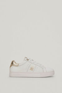 Pedro del Hierro Essential leather lace-up trainer White