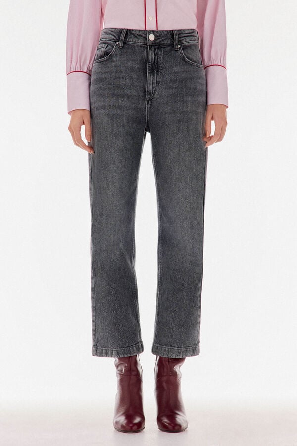 TFP by Tamara Falcó Wide-leg cropped jeans Grey
