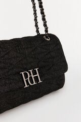 Pedro del Hierro Quilted crossbody bag with chain Grey