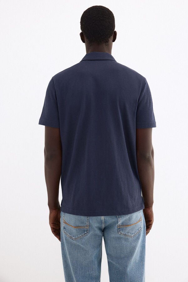 Pedro del Hierro Plain polo shirt Blue