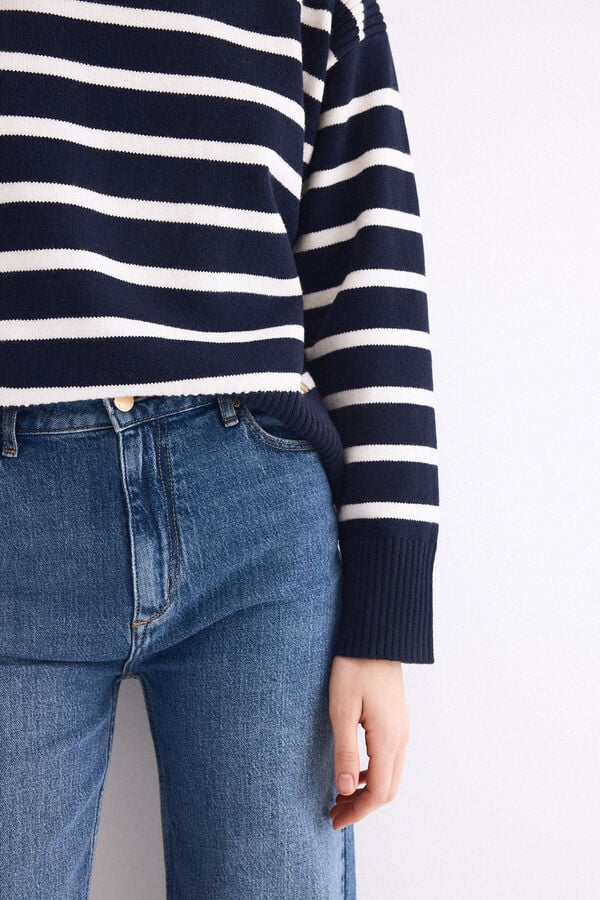 Pedro del Hierro Basic wide leg jeans Blue