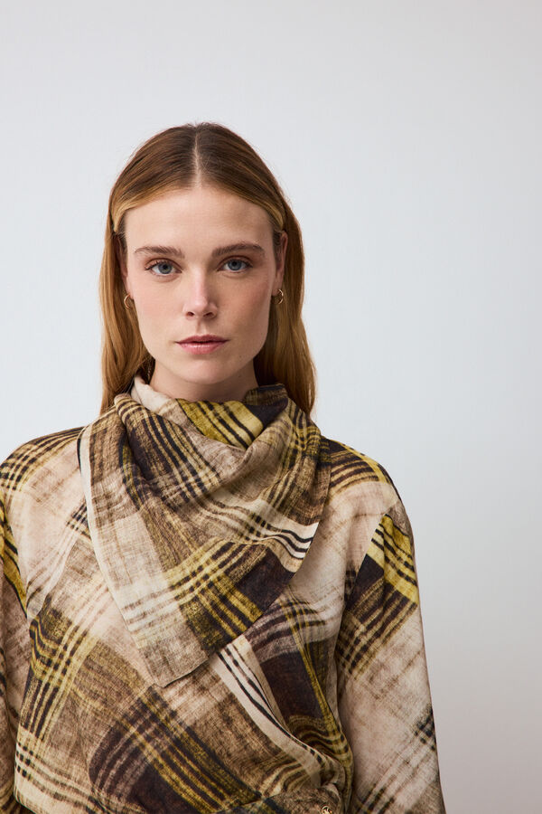 Pedro del Hierro Printed scarf blouse White