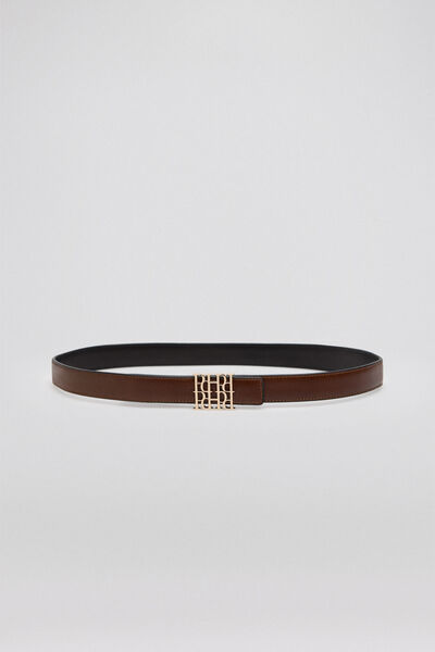 Pedro del Hierro reversible logo belt Black