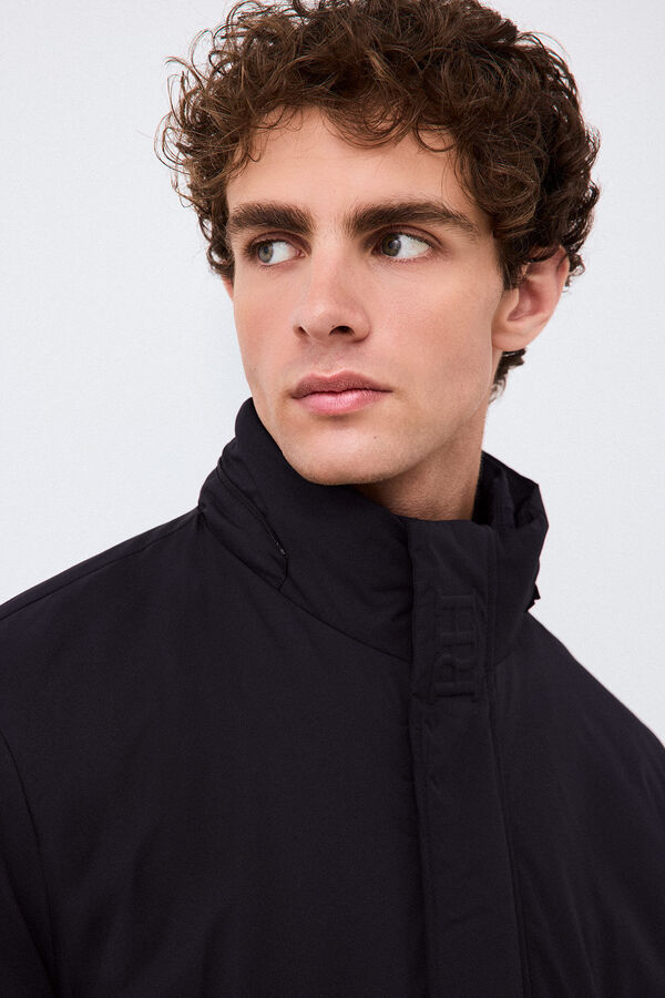 Pedro del Hierro Long technical parka Blue