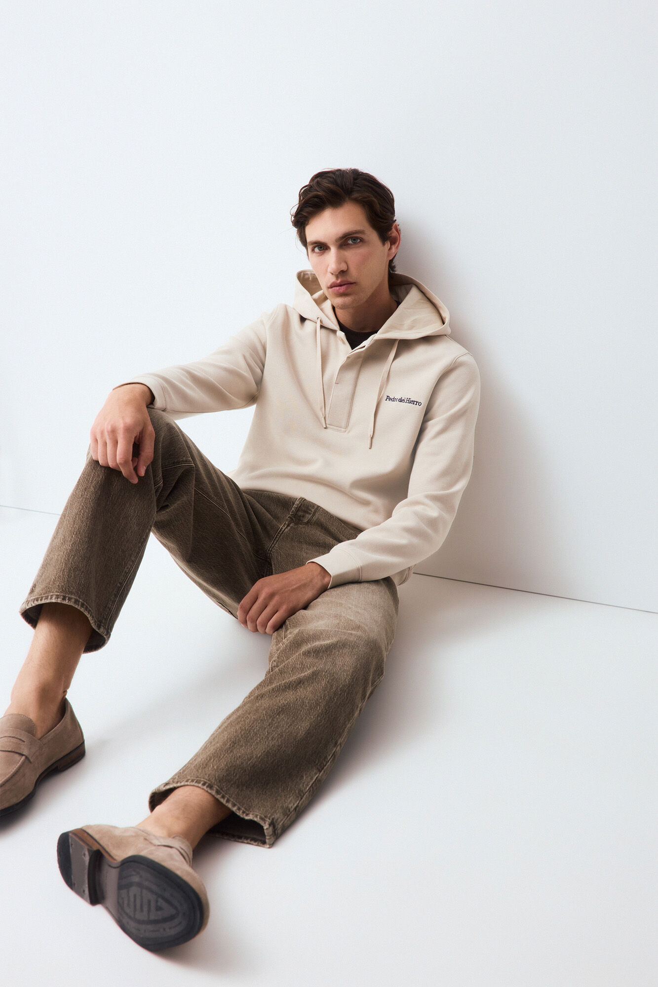 Pedro del Hierro Hooded logo sweatshirt