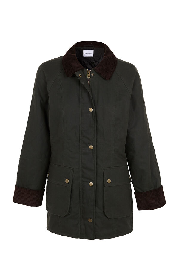 Pedro del Hierro Parka acolchada tejido encerado Marrón