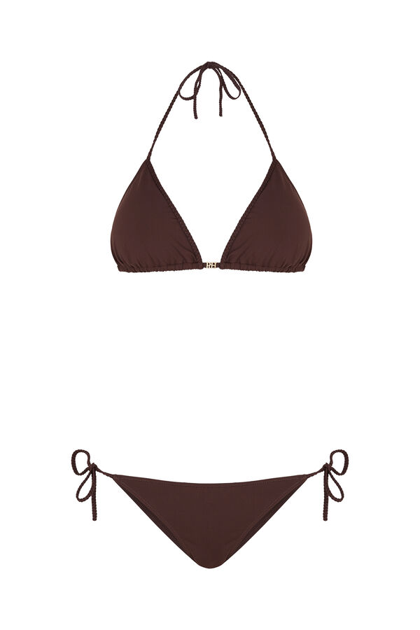 Pedro del Hierro Braided detail bikini Brown