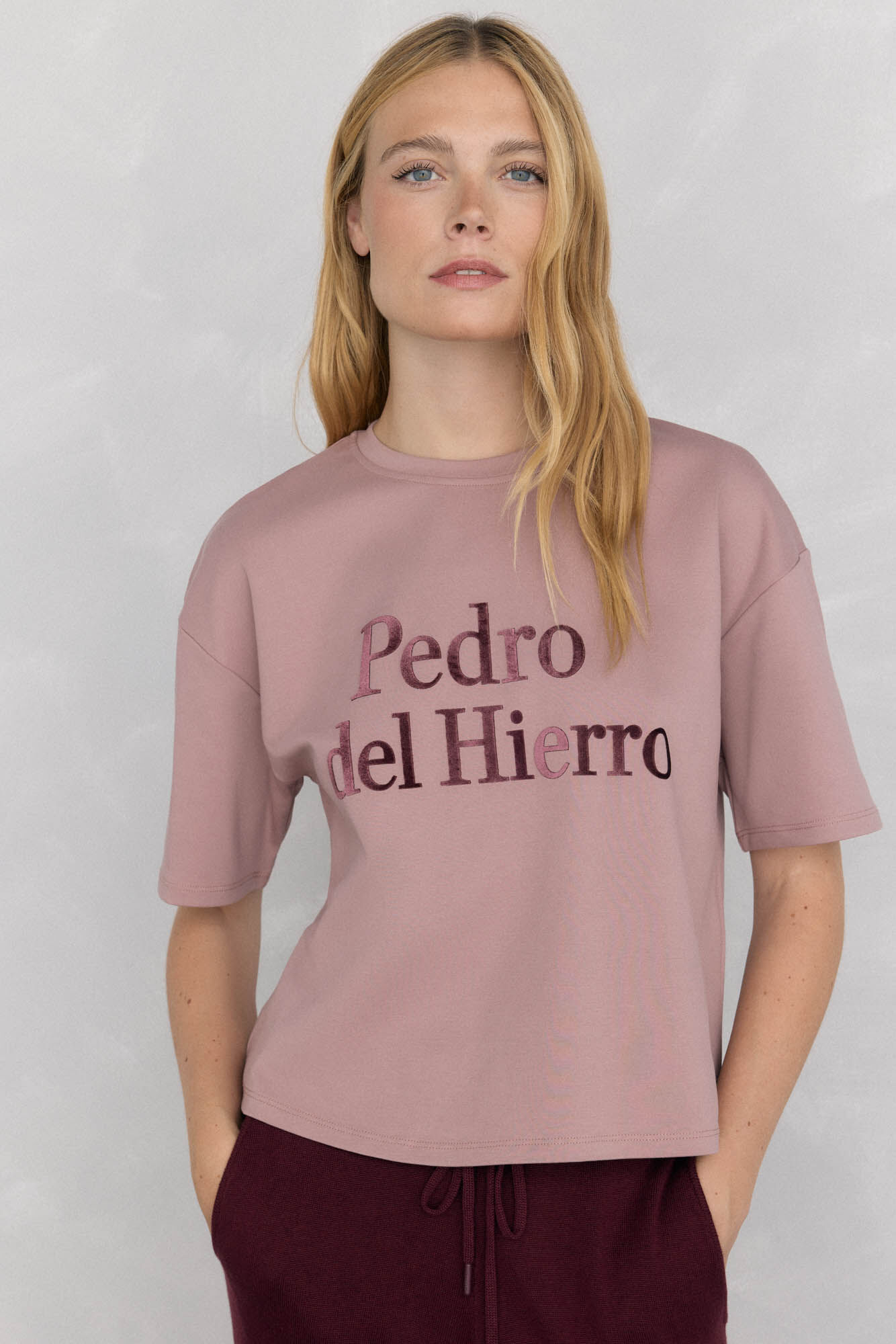 Pedro del Hierro Oversized activewear logo t-shirt