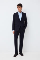 Pedro del Hierro Cal&ccedil;a de fato coordenada tailored b&aacute;sica Azul