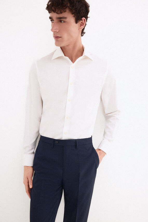 Camisa puño gemelos non iron + antimanchas