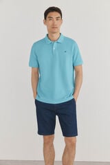 Pedro del Hierro Basic piqué polo shirt Turquoise