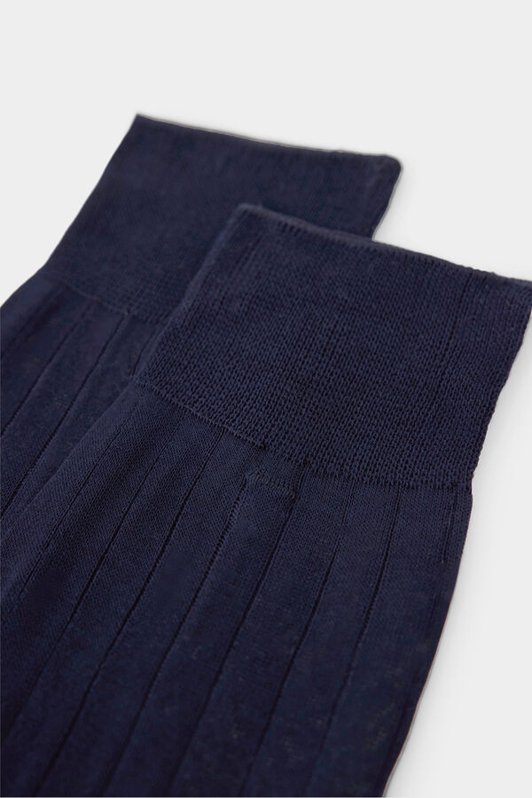 Pedro del Hierro Plain dress sock Blue