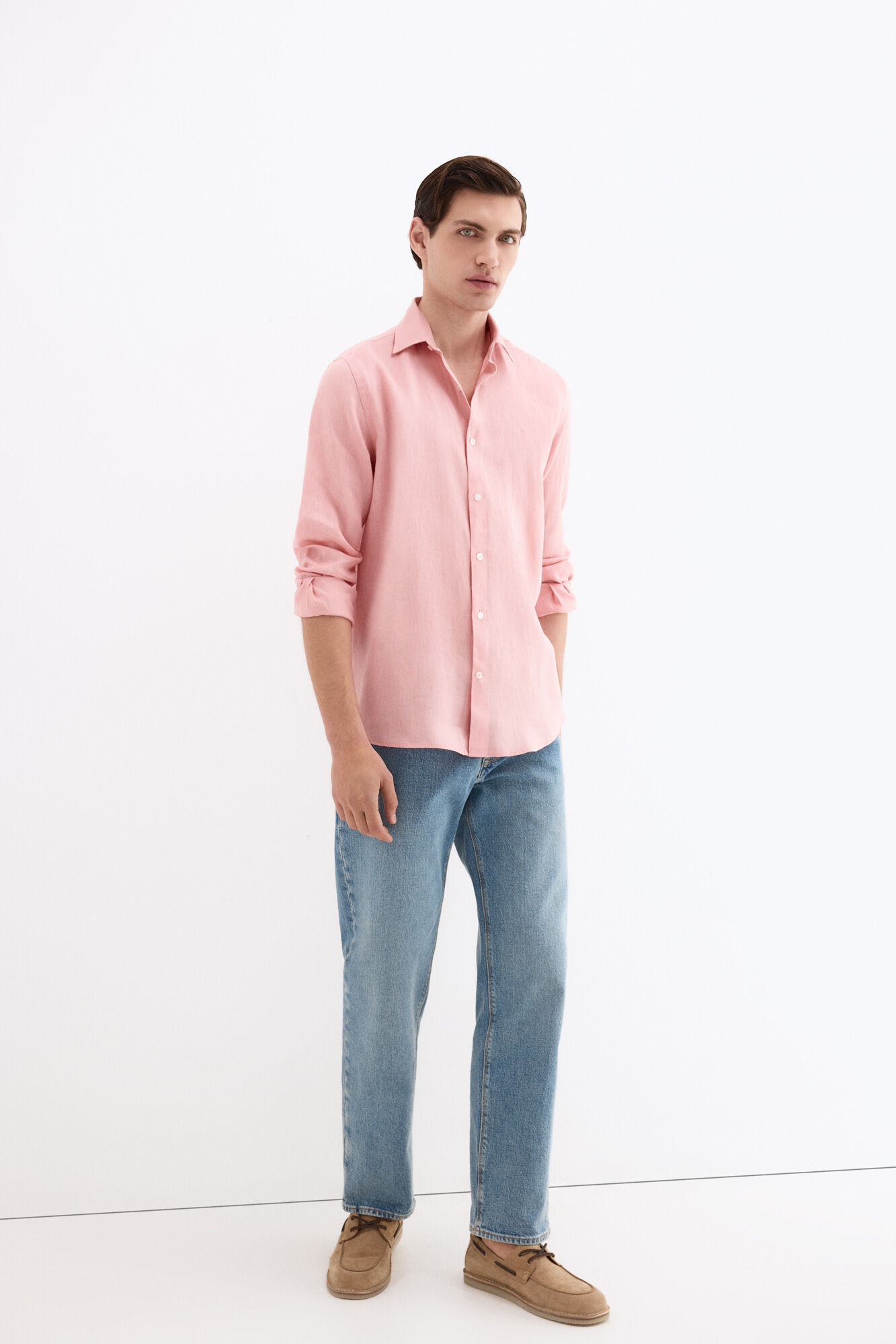 Pedro del Hierro Plain linen shirt
