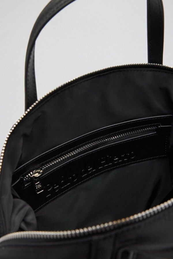 Pedro del Hierro Bolso shopper medio nylon monogram Negro