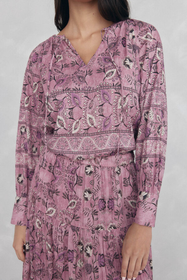 Pedro del Hierro Printed blouse Purple