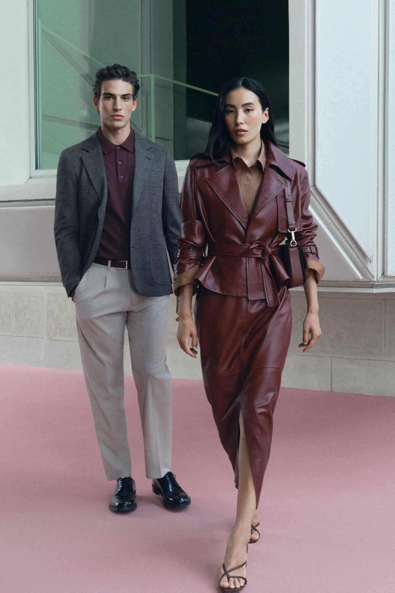 Pedro del Hierro Tapered cotton-tencel chinos