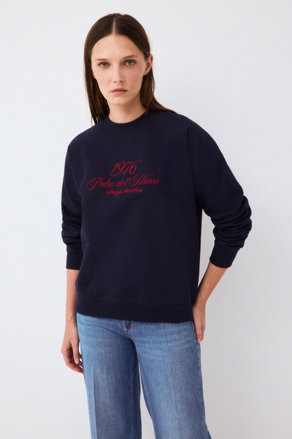 Pedro del Hierro Logo sweatshirt Blue