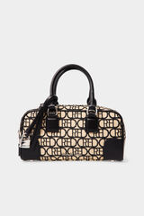 Pedro del Hierro Logo bowling bag Beige
