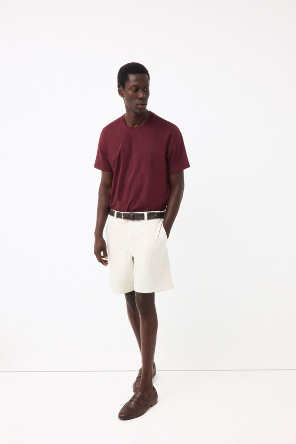 Pedro del Hierro Basic T-shirt Burgundy