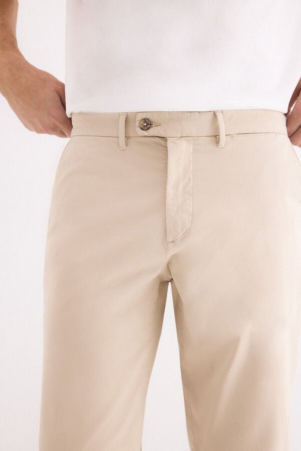 Pedro del Hierro Regular fit chinos Beige