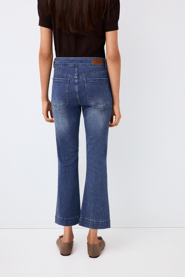 Pedro del Hierro Cropped flare jeans Blue