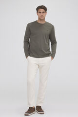 Pedro del Hierro Basic long sleeve T-shirt Green