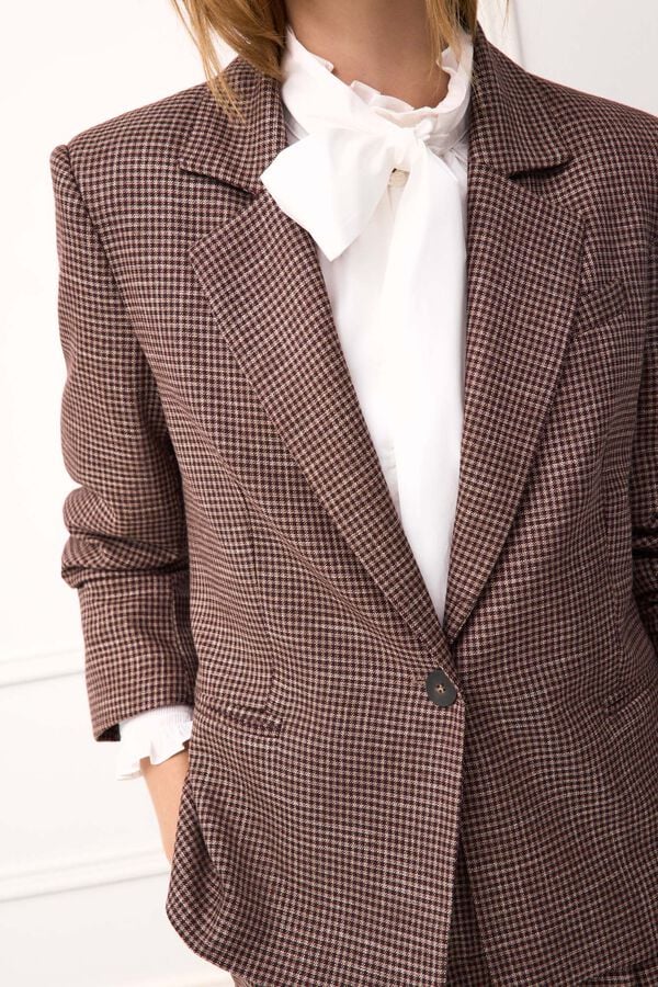 TFP by Tamara Falc&oacute; Checked blazer Brown
