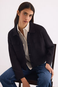 Pedro del Hierro Crochet polo neck jacket