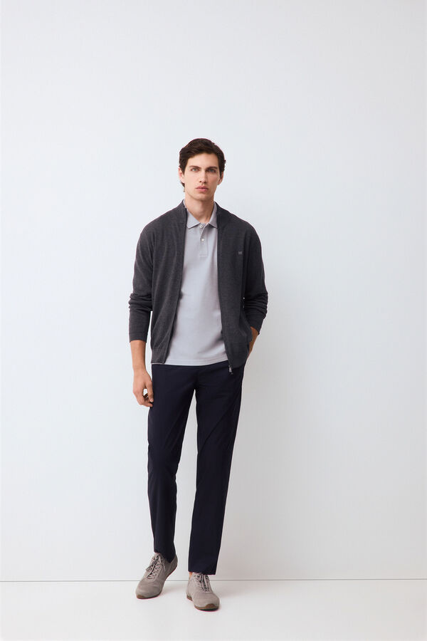 Pedro del Hierro Piqu&eacute; basic polo shirt Grey