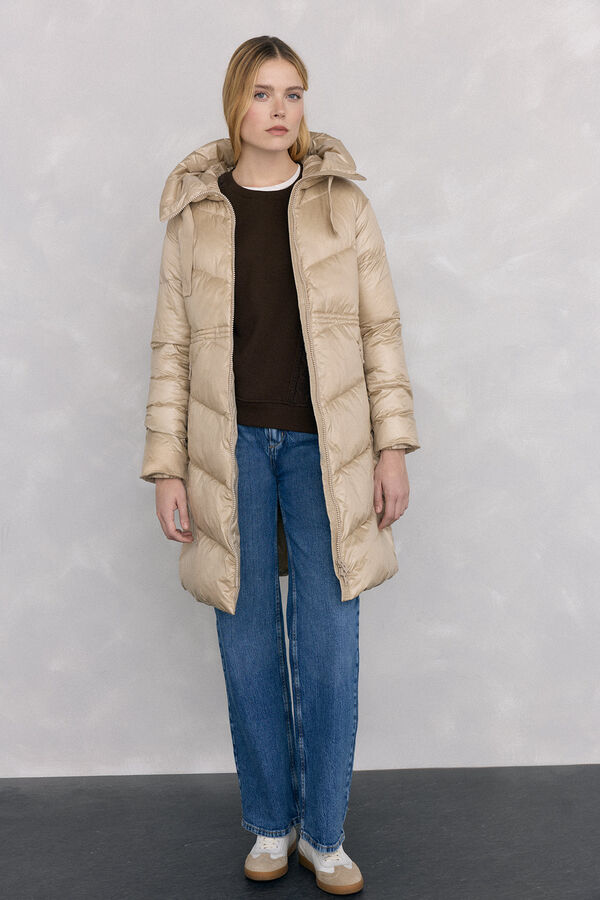 Pedro del Hierro Parka larga capucha Crudo