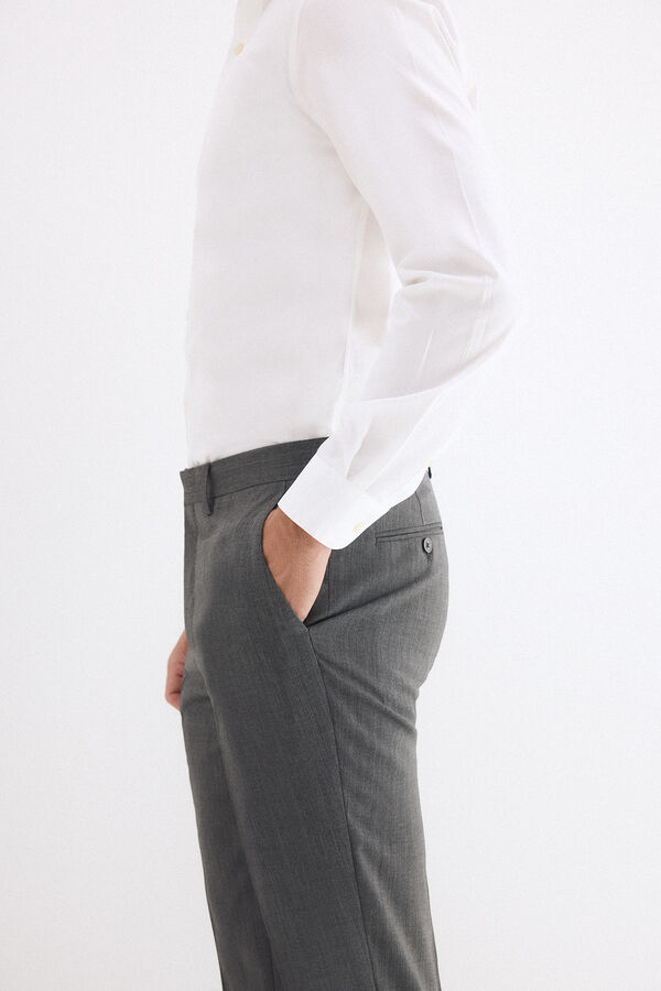 Pedro del Hierro Canvas slim bi-stretch trousers Grey