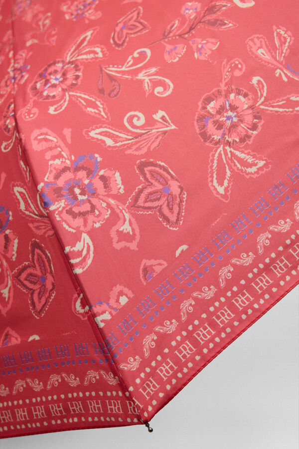 Pedro del Hierro Umbrella with floral print in red tones Red