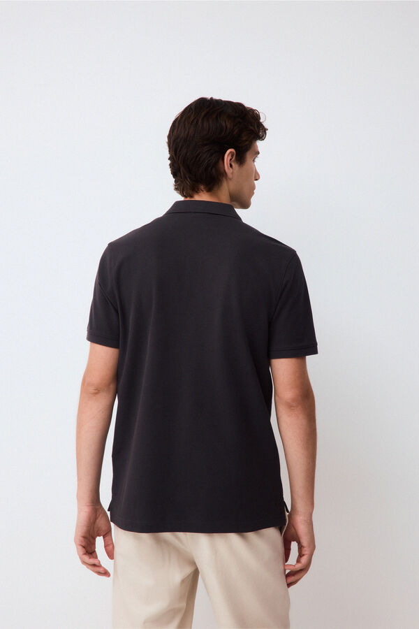 Pedro del Hierro Piqu&eacute; basic polo shirt Grey