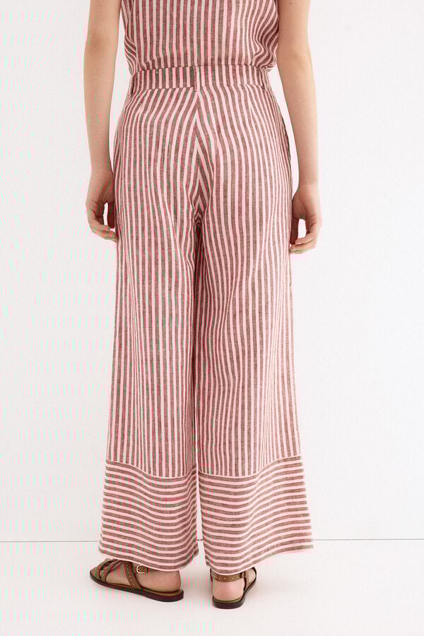 Pedro del Hierro Classic wide flare trousers Pink