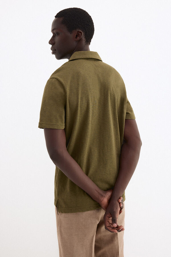 Pedro del Hierro Plain polo shirt Green